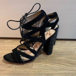 Sam Edelman Strappy Lace-up Block Heels
